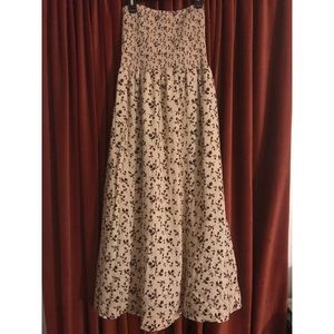 Free People Strapless Floral Dress